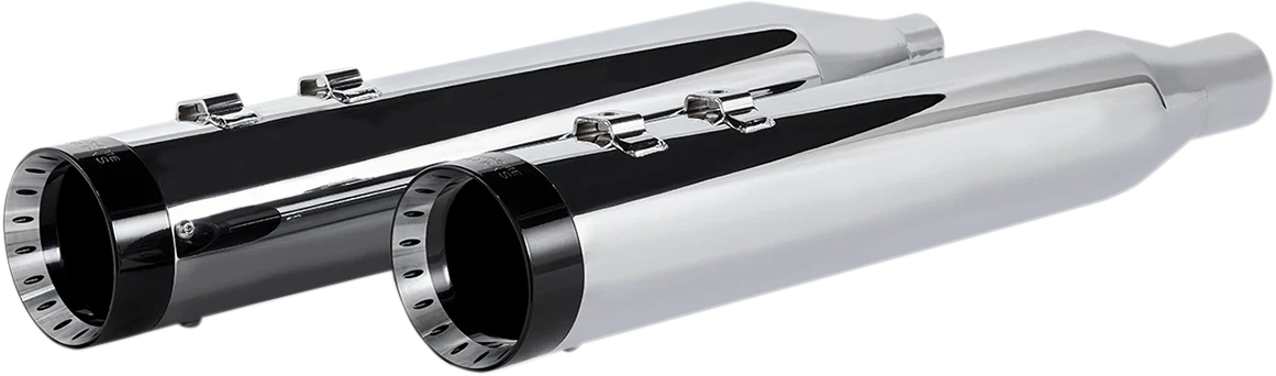 4.5" Slip-On Mufflers for Harley Touring (Chrome, Turbine)