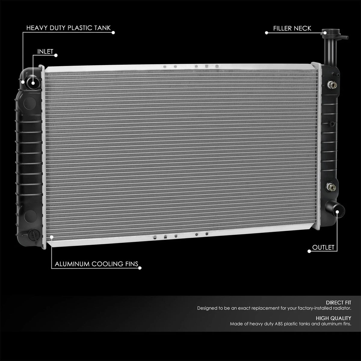 Aluminum Core Racing Radiator DPI2712 for Chevrolet Express/Savana 1500/2500 (2003–2005)