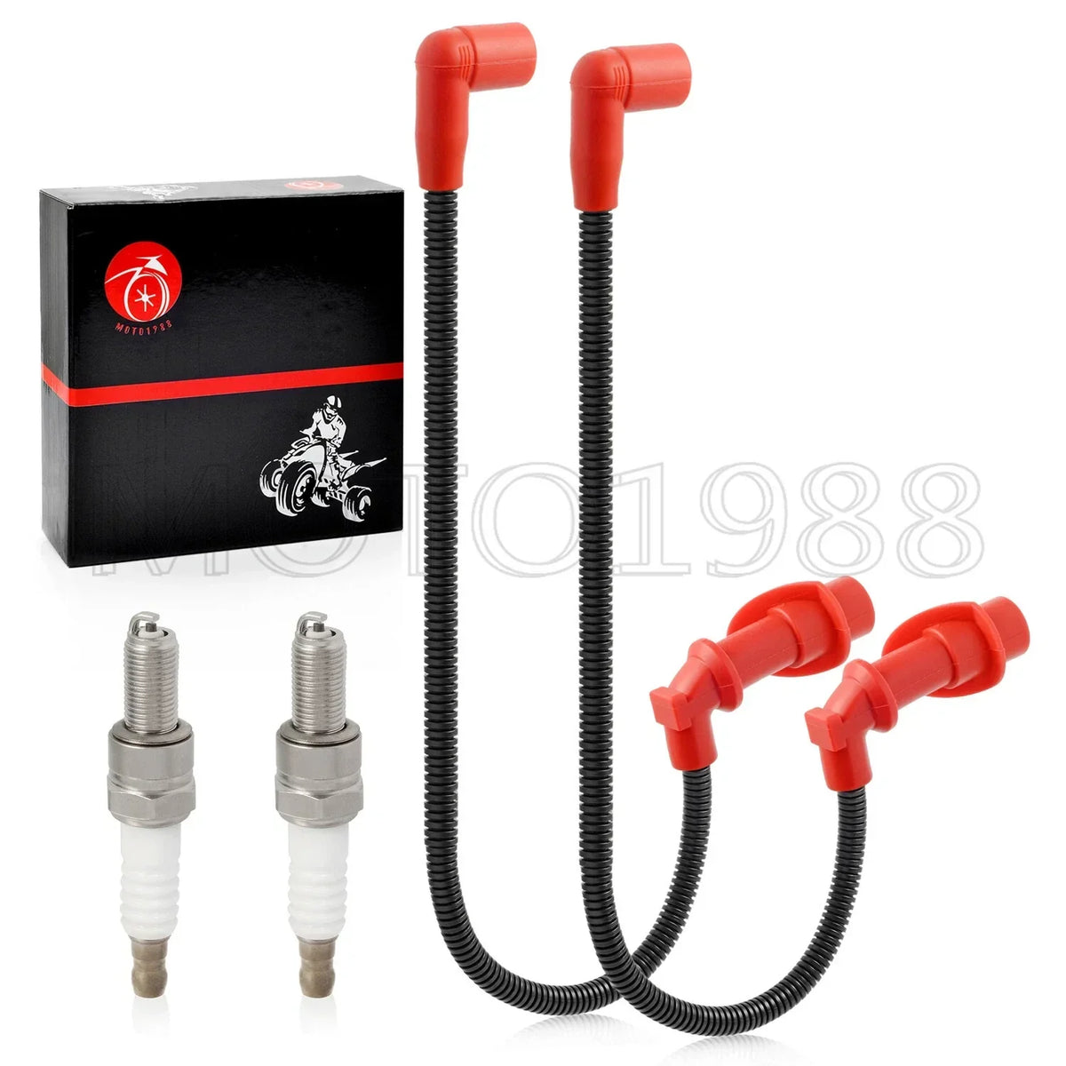 3 Ignition Coil Spark Plug Caps & Wires for 2006-2010 Polaris Ranger