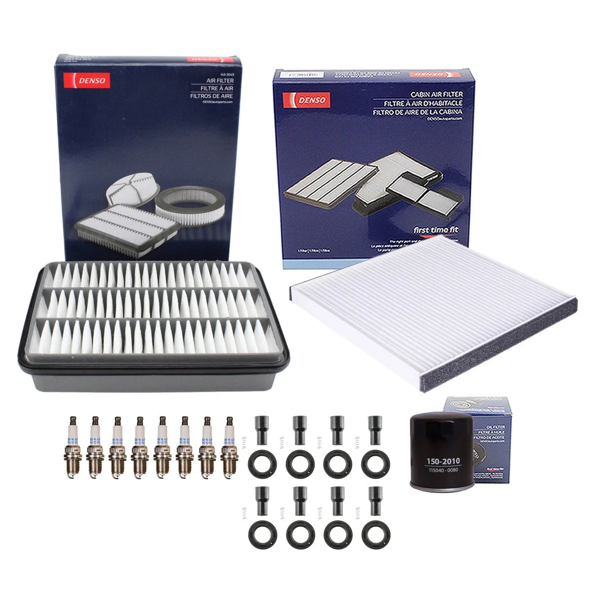 Tune Up Kit - Denso 8 Spark Plugs & Boots for Lexus GX470 (2003-2009)