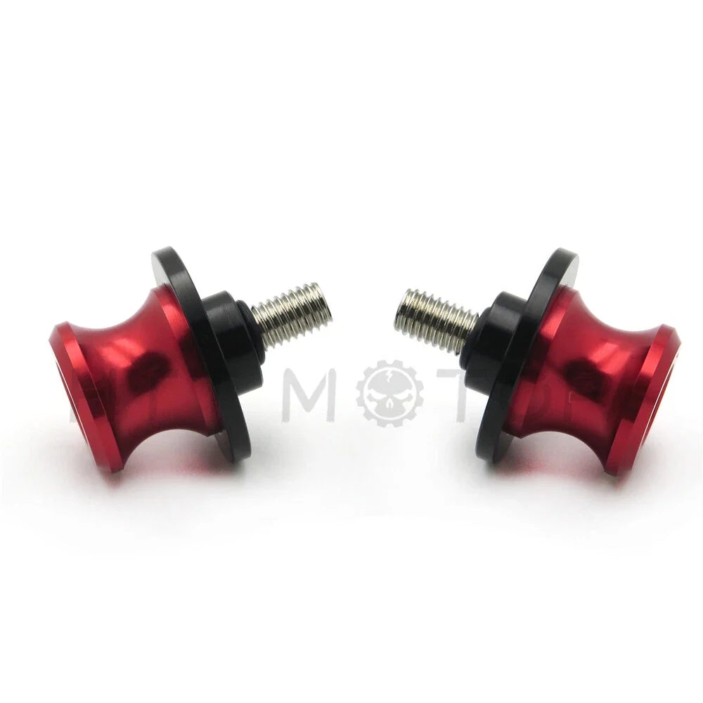2X Red Swingarm Sliders for Honda (All Years, All Models) 8mm