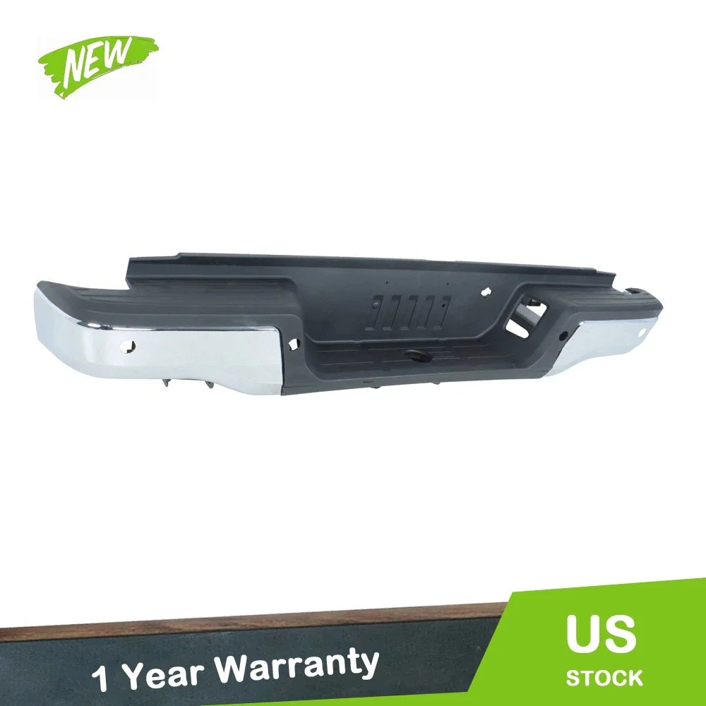 Park Aid Chrome Rear Step Bumper Assembly for 2019-2023 Ford Ranger