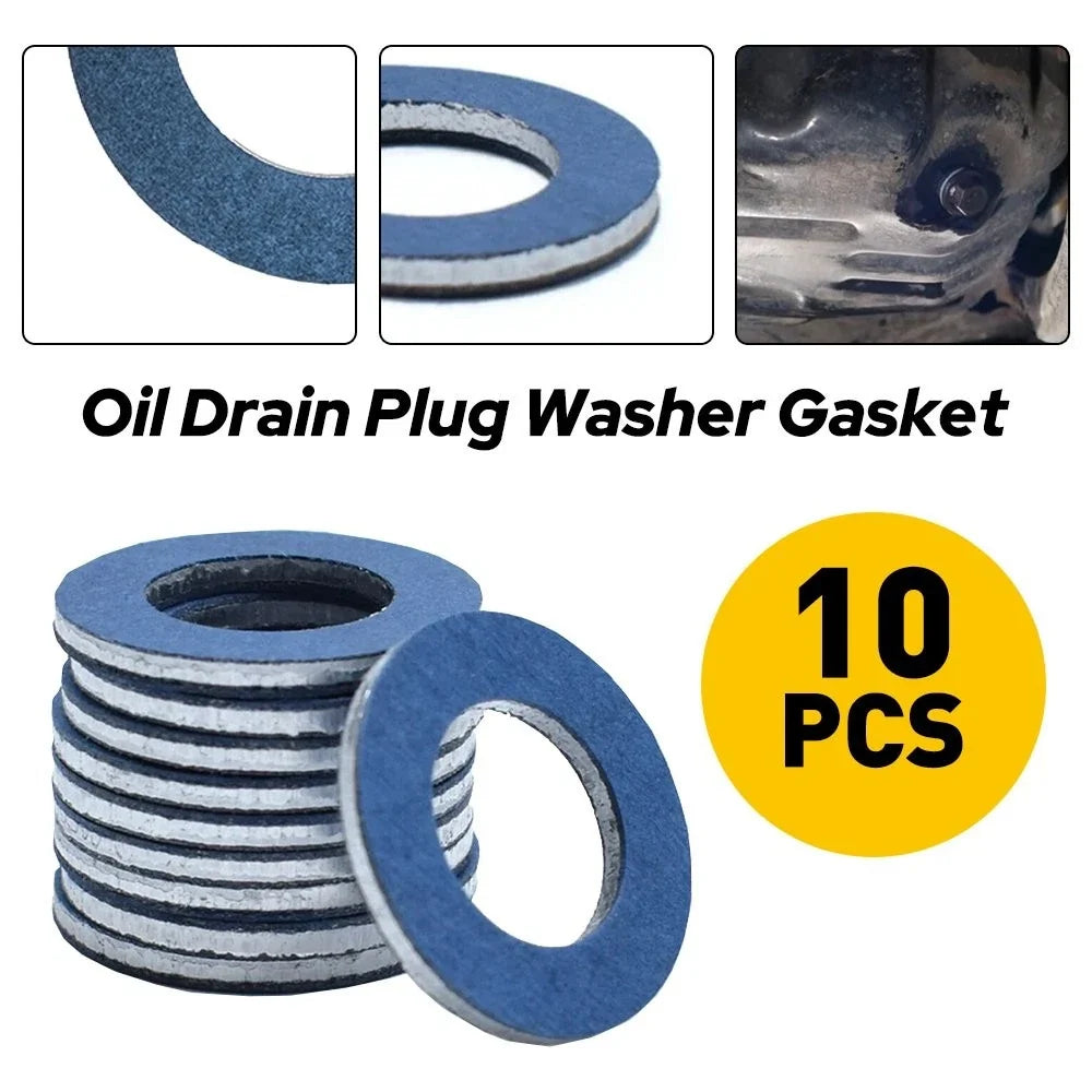 Oil Drain Plug Gasket Set of 10 for Toyota Lexus (Part 90430-C0005)
