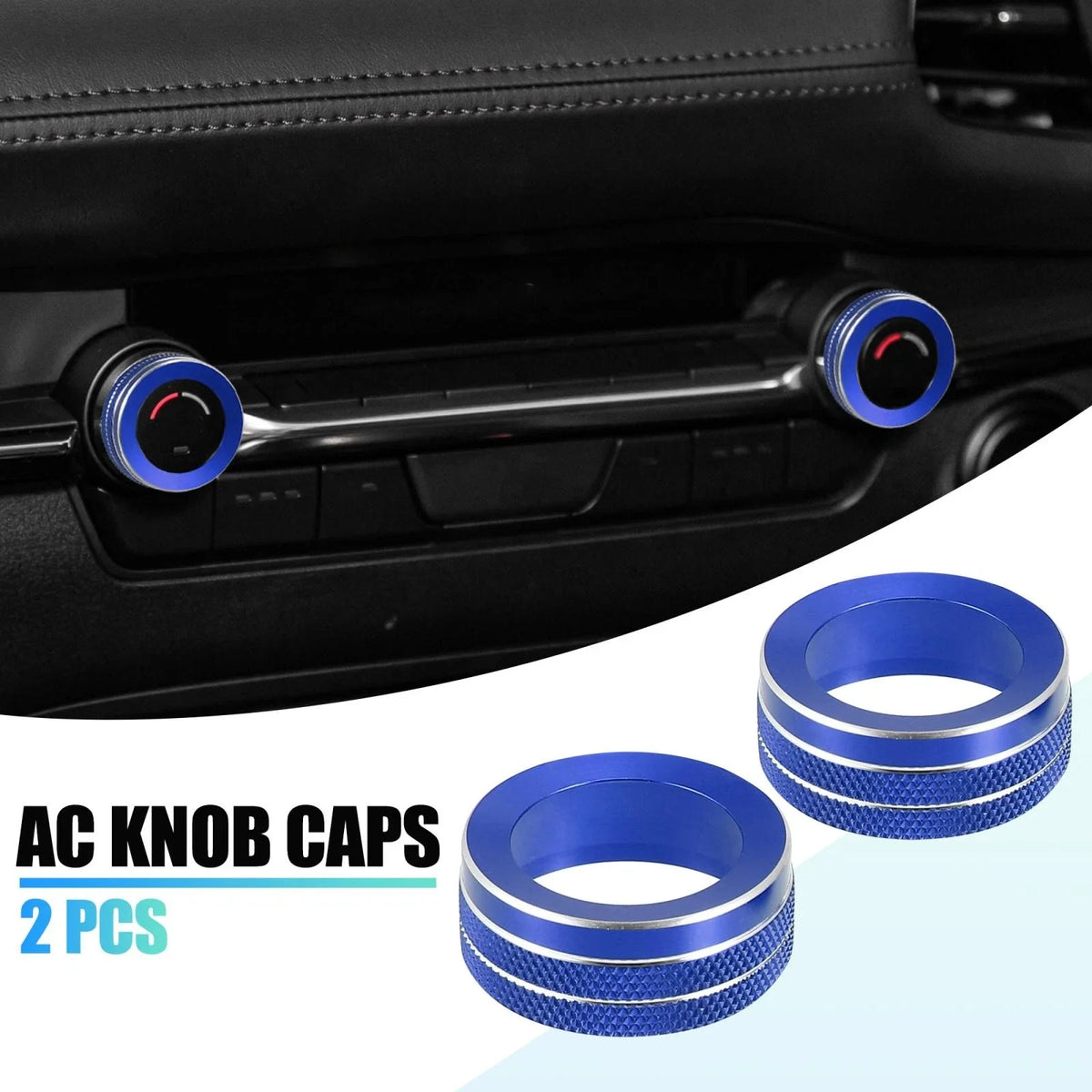 2pcs AC Knob Caps for Mazda CX-30 (2020–2023) - Blue