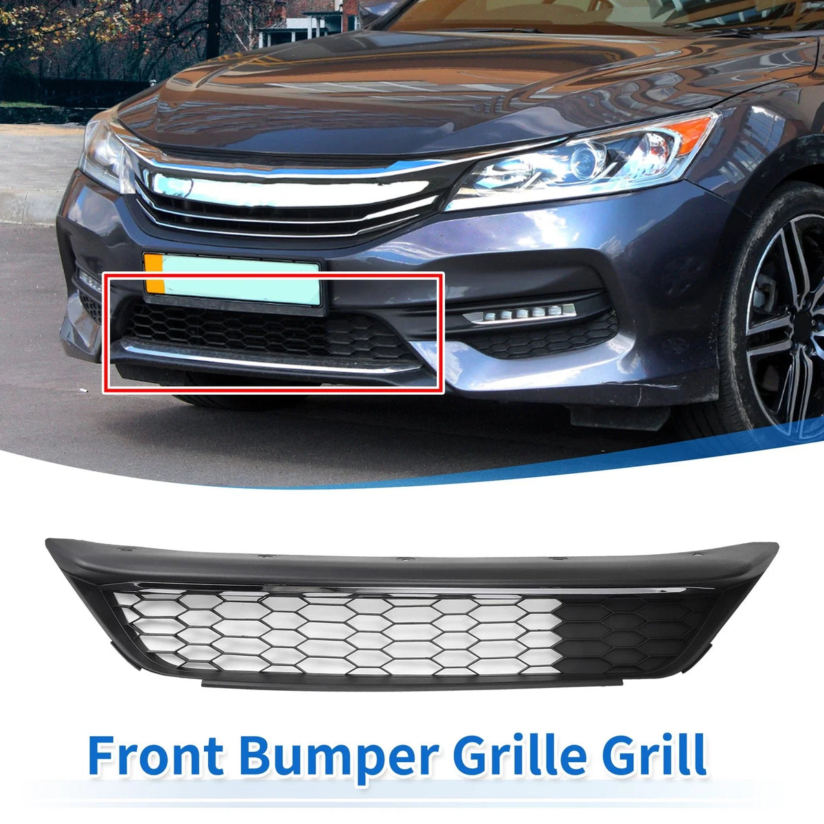 Front Lower Bumper Grille for Honda Accord (2016–2017) No. 71152T2FA50
