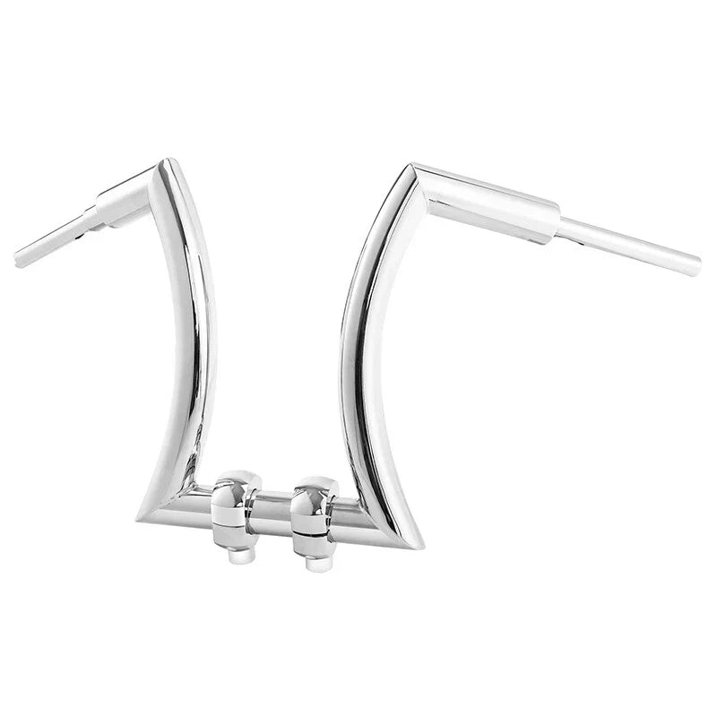 16" Hanger Handlebar with 2" Risers in Chrome for Harley Softail