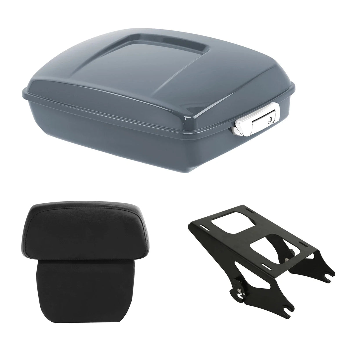 Chopped Trunk Backrest Mount for 2014-2026 Harley Street Glide Gunship Gray