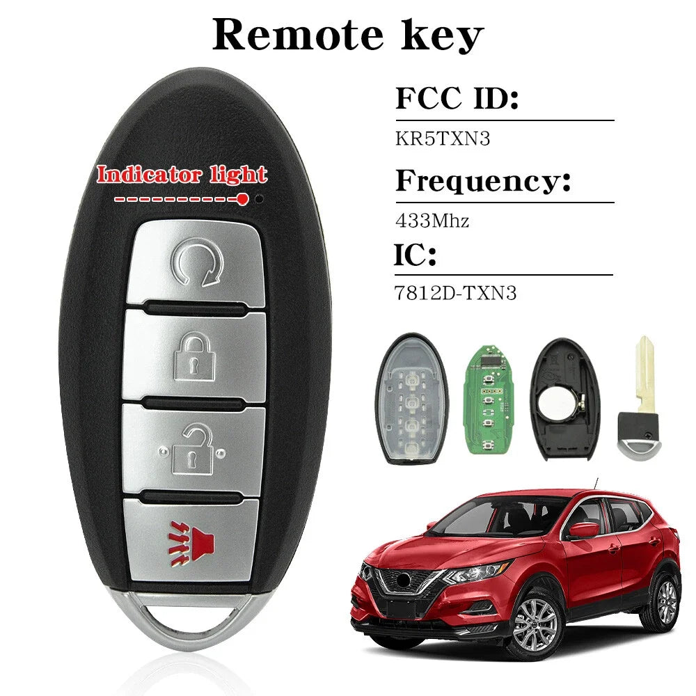 Key Fob Remote Replacement for 2009-2021 Nissan Rogue 285E3-6TA5B