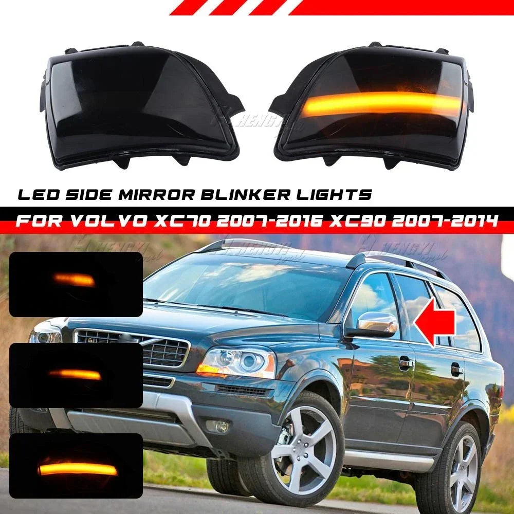 Dynamic LED Mirror Turn Signal Light for Volvo XC70 XC90 2006-2015