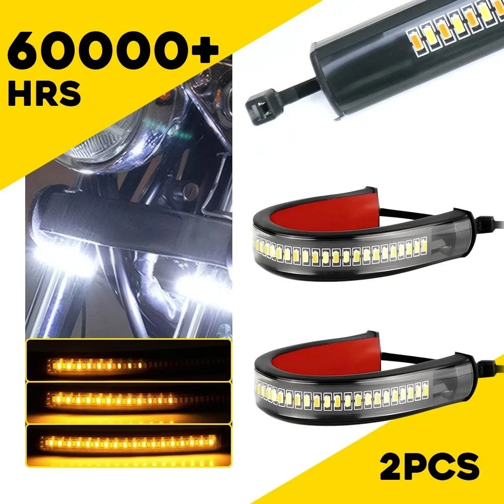 5" Red LED Tail Light Strip Set for Universal Brake & Turn Signal