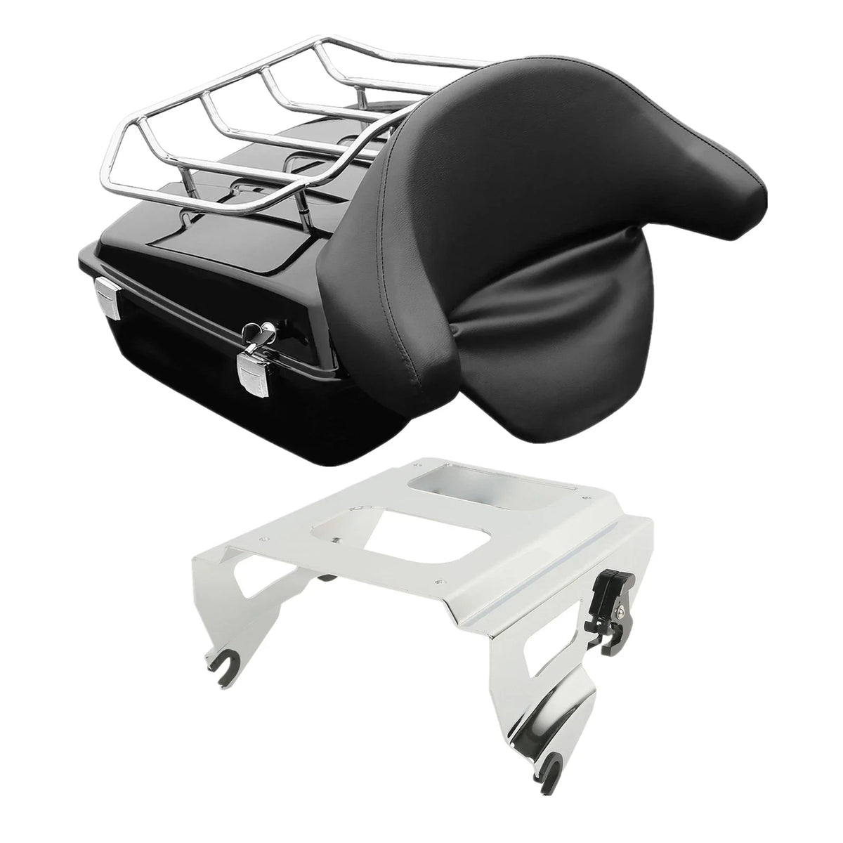 Chopped Trunk Backrest Rack for Touring Harley Road King (2009-2013)