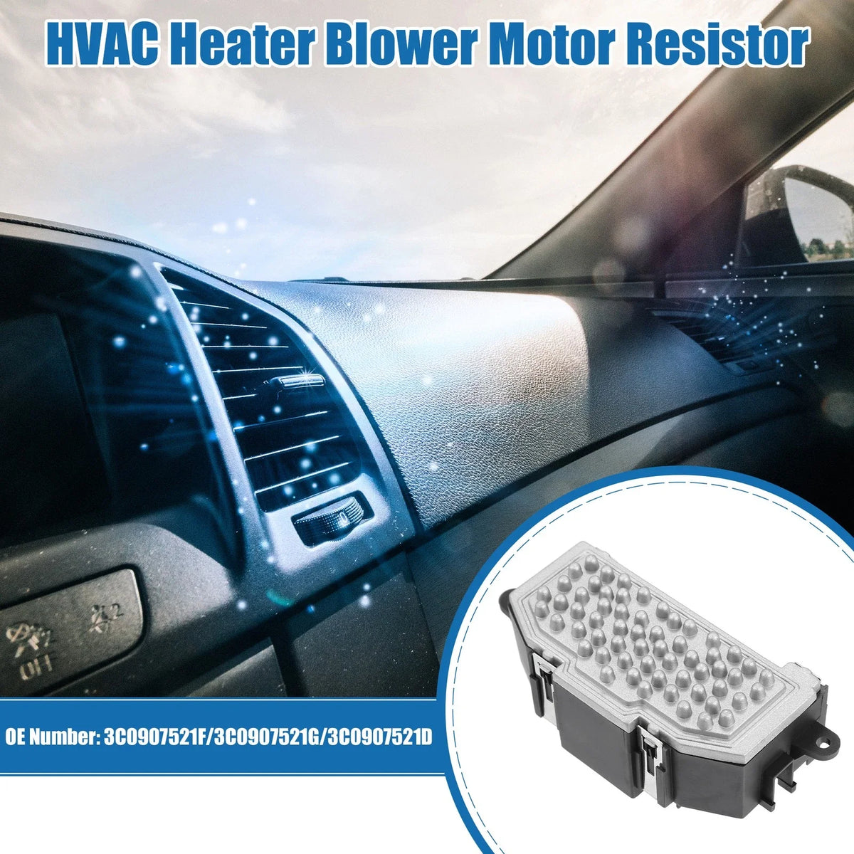 HVAC Heater Blower Motor Resistor No. 3C0907521F for Audi Q7 (2010–2015)