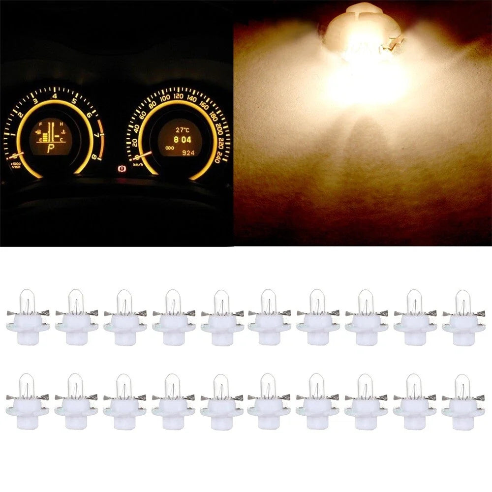 20X Dash Gauge Instrument Light Bulbs for Auto Cluster (Halogen, Warm White)