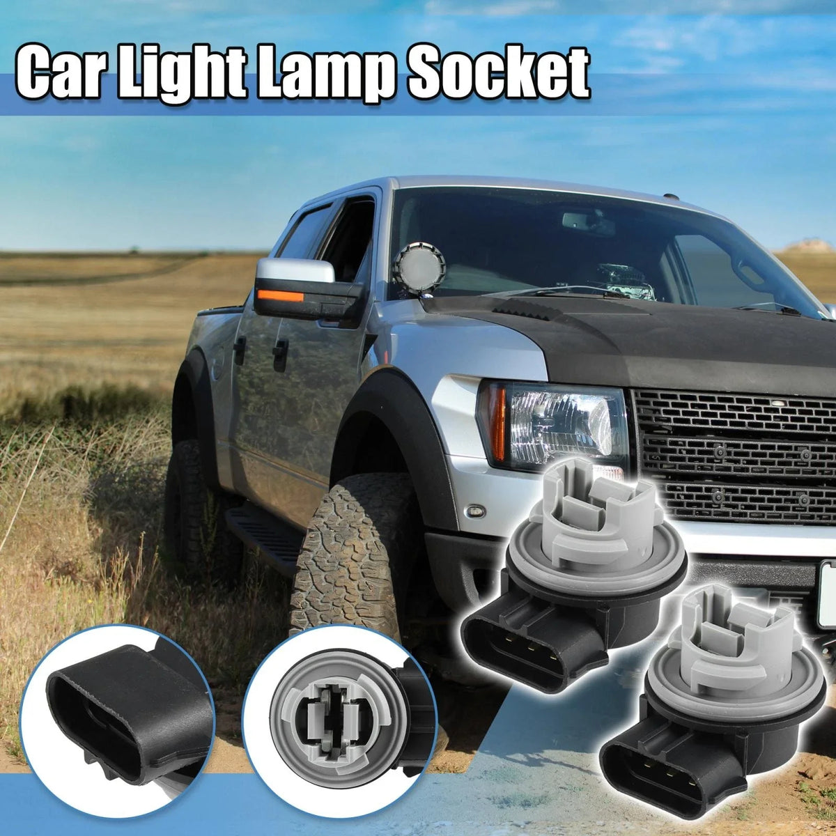 2X Turn Signal Light Bulb Socket F1TZ-13411-F for Ford