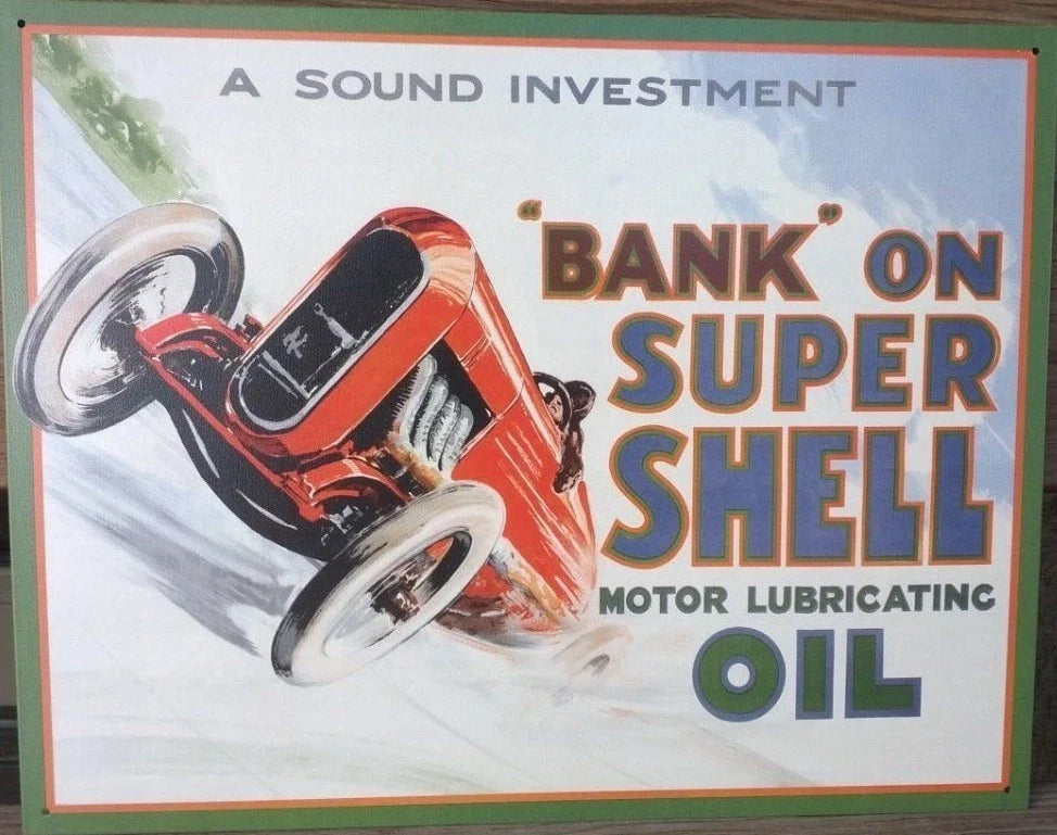 Vintage Tin Metal Sign for Auto Racing (2016)