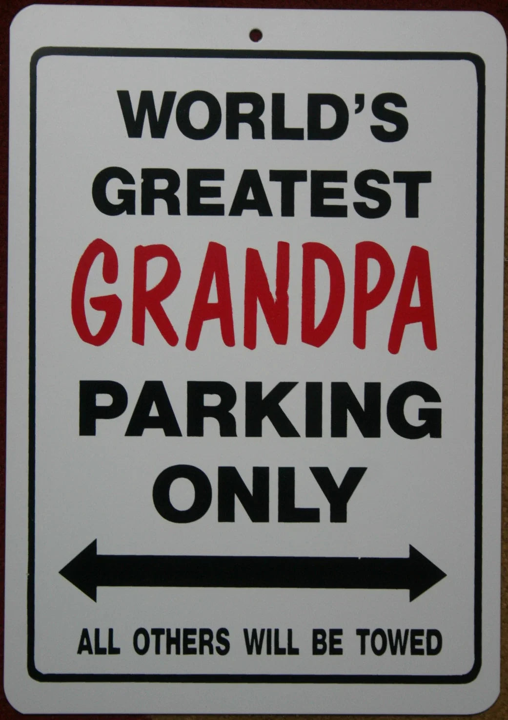 World's Greatest Grandpa Parking Sign for Man Cave