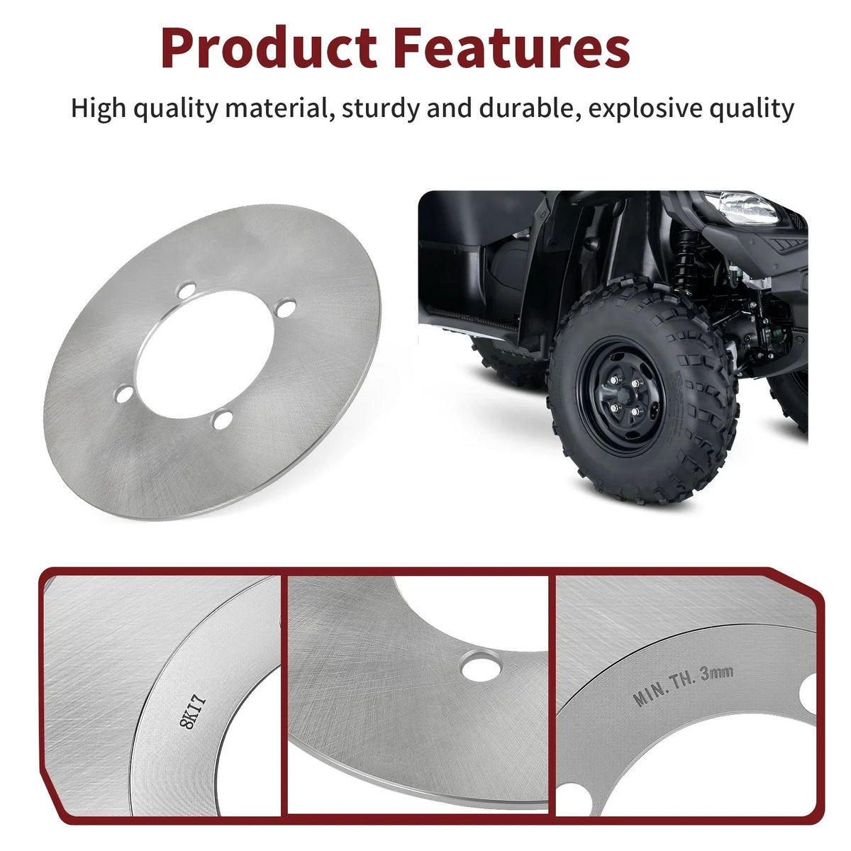 Front Brake Rotor for Suzuki Eiger 400 LTA400 LTA400F 2002-2007