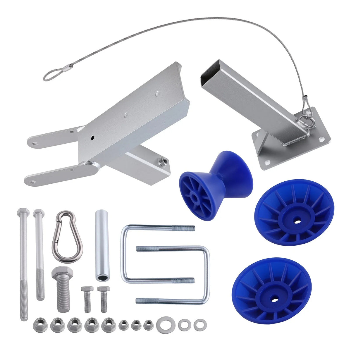 Boat Trailer Winch Stand with Roller - Adjustable & Universal Galvanized