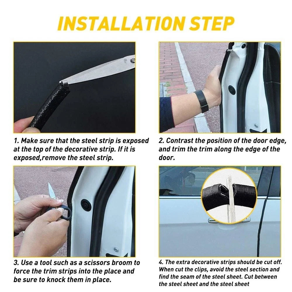 16ft Rubber Car Seal Trim Molding Strip Edge Door Lock Protector for All Cars