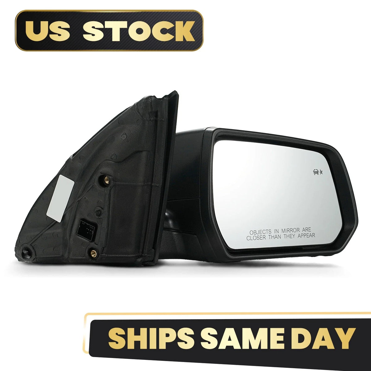 Right Side Door Mirror for GMC Acadia (2017–2019) Power, Heated, Blind Spot, 7 Pins