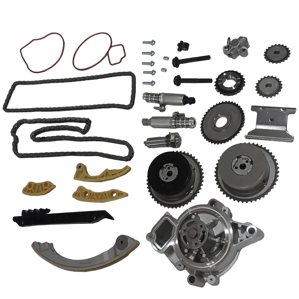 Engine Timing Chain Kit with Water Pump for Buick Allure, Chevy Equinox, GMC 2.4L (2005–2010)