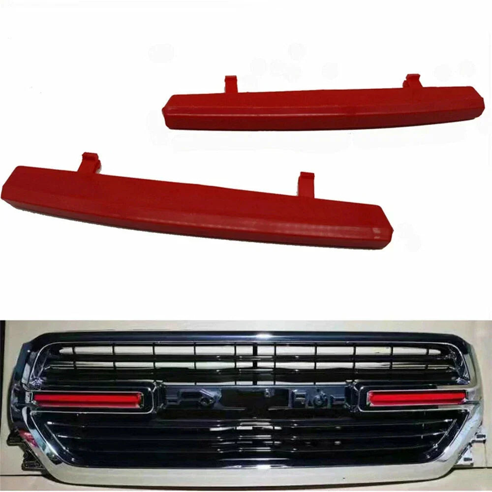 Grille Insert Cover Trims - Red for 2019-2021 Dodge Ram 1500 Front