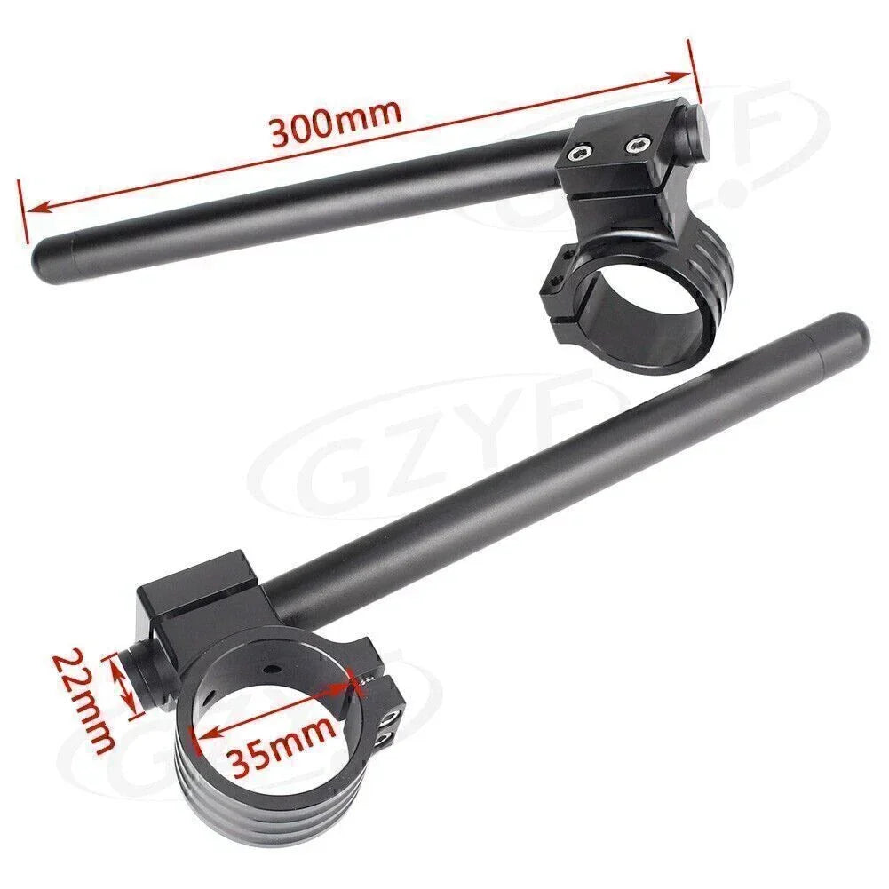 Clip-On Handlebar Fork Tubes 35mm - Universal Fit for Moto