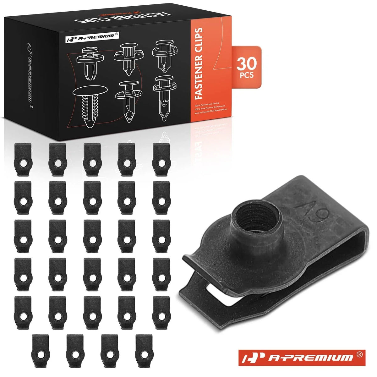 30Pcs M6-1.0 Phosphate U Nut for Ford Ranger (2004–2011)
