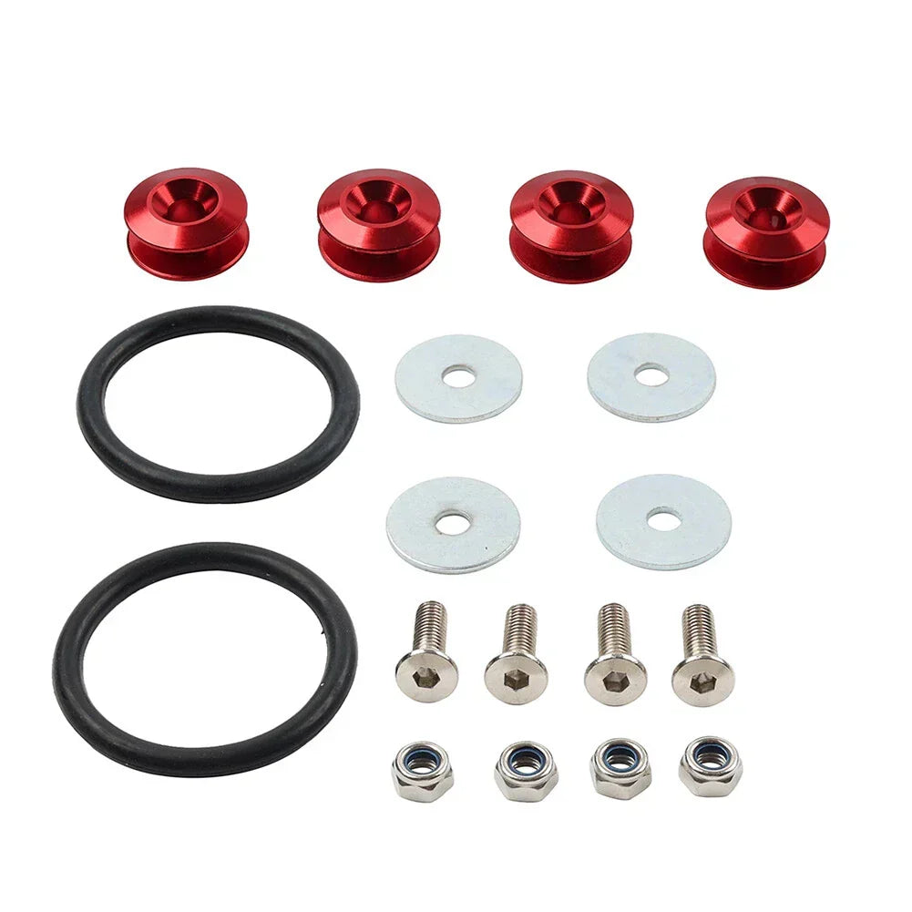 Set of 4 Red Quick Release Clips for Bumper Hatch Lid