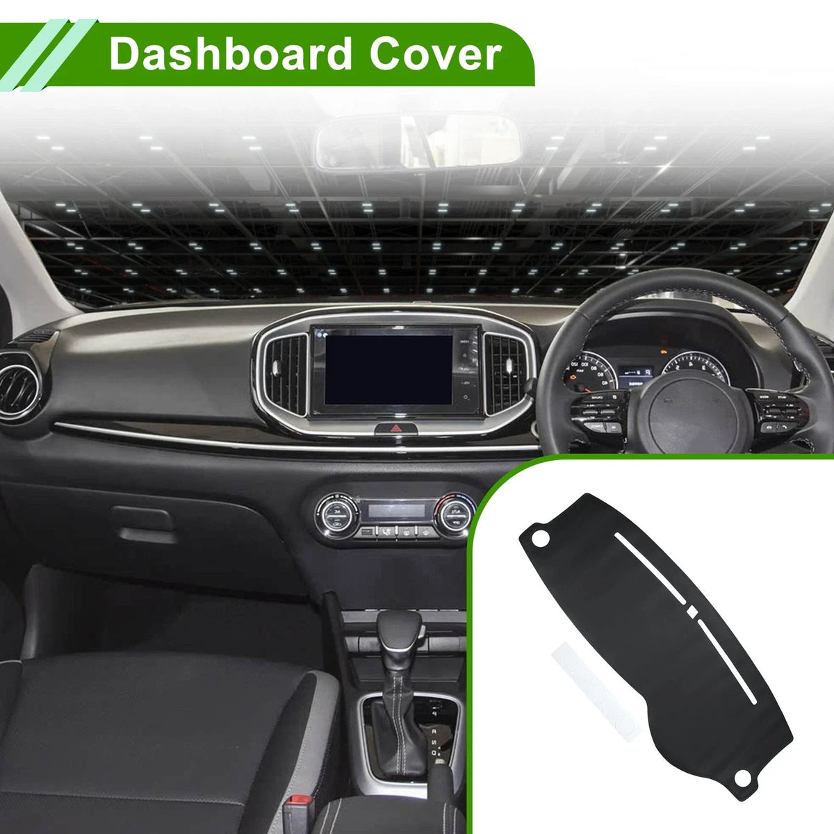 Dashboard Cover Mat for Kia Stonic YB (2017–2023) Black