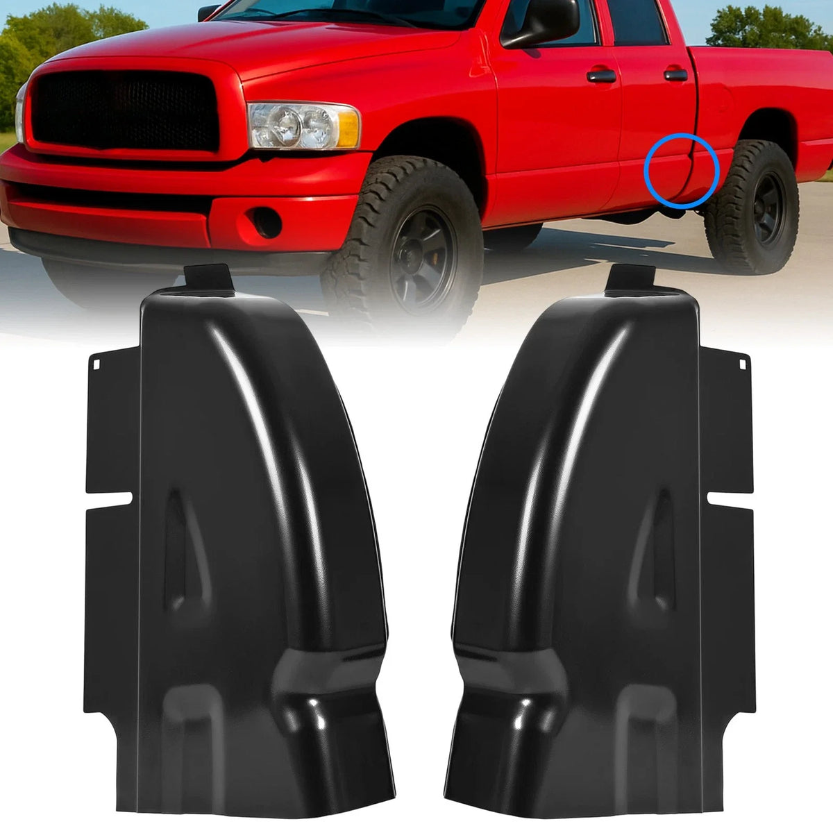 Set of 2 Cab Corners for Dodge Ram 1500 2500 3500 Quad Cab (2002–2008)