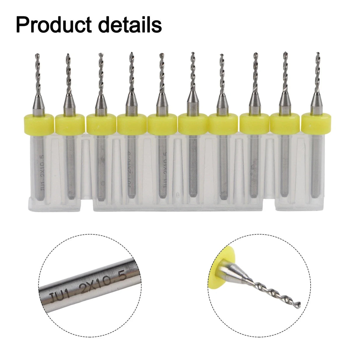 10PCS Carbide PCB Drill Bits for Metal Copper Circuit Board Projects