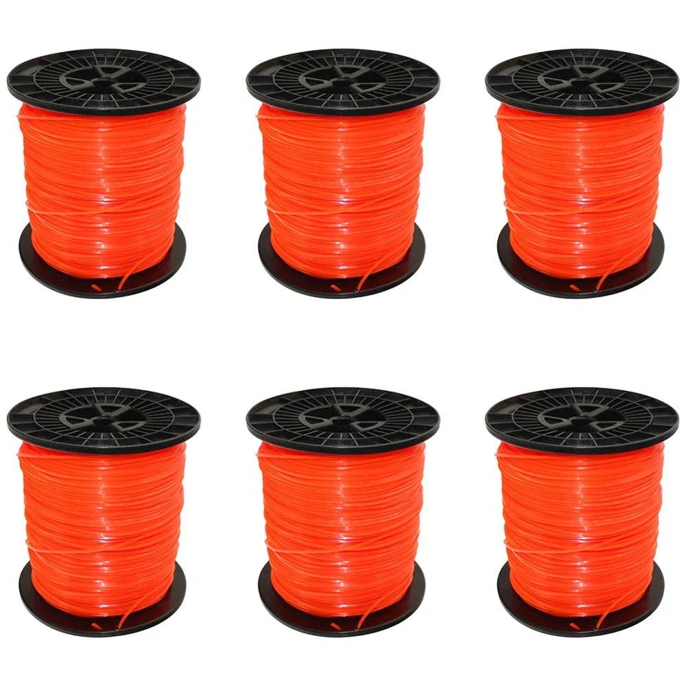 6PK - 5lb .095" Square Red Trimmer Line for Echo, Stihl