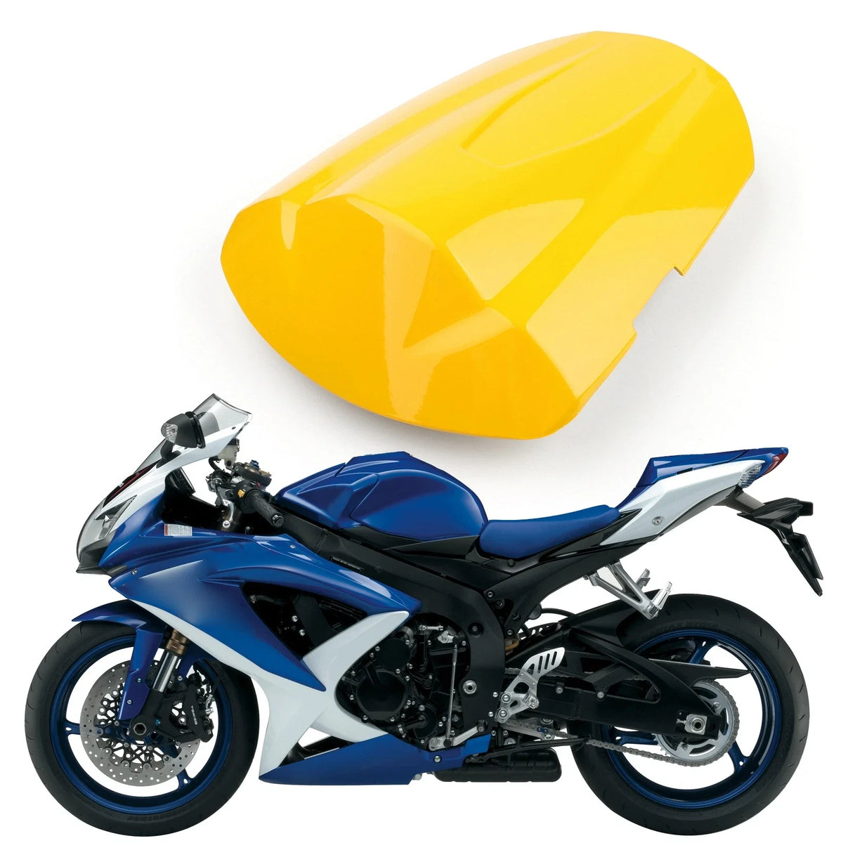 Rear Seat Cover Cowl - Yellow for GSXR600 GSXR750 Suzuki (2008-2010)