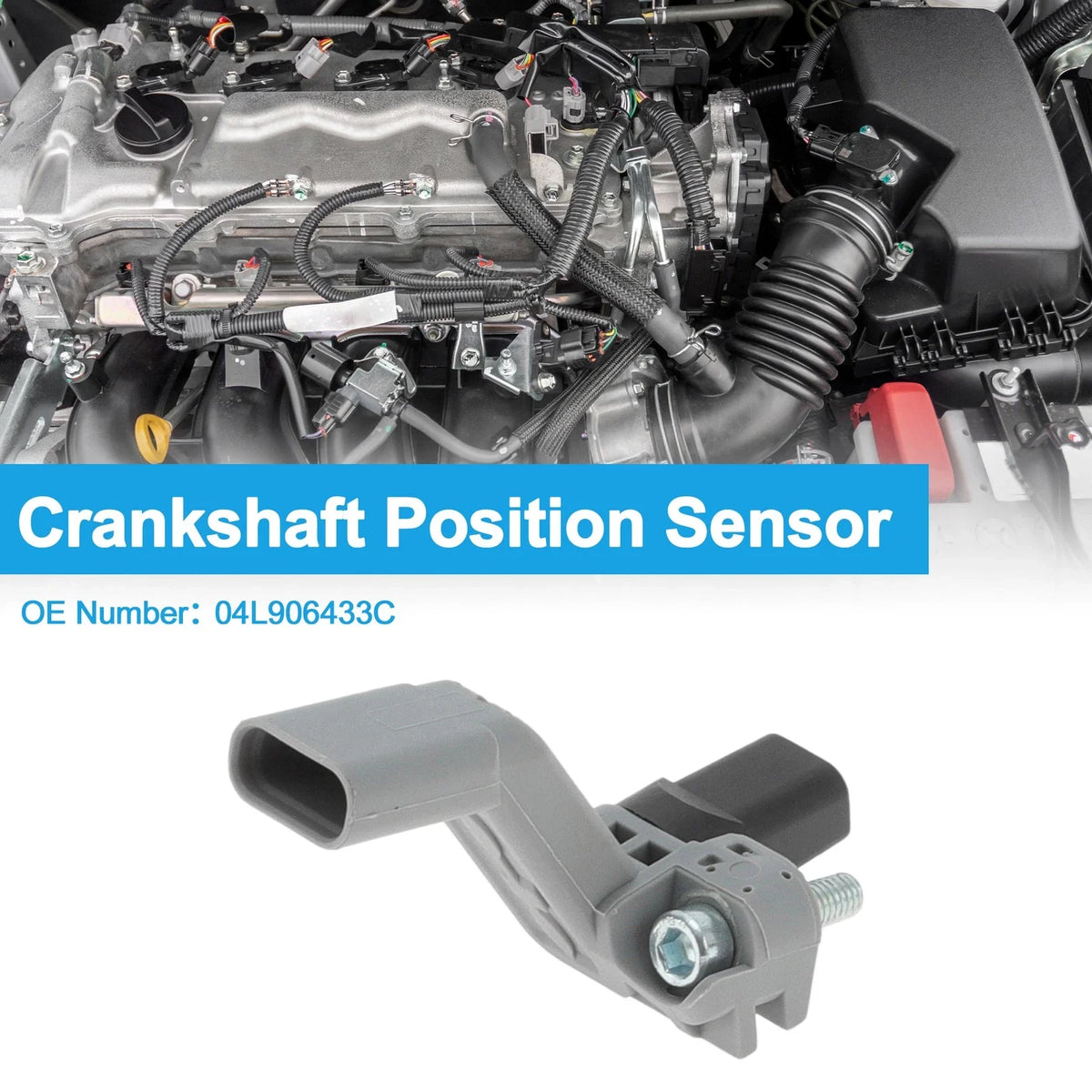 Crankshaft Position Sensor for Audi A4 B9 2.0TDI (2015–2019) No. 04L906433C