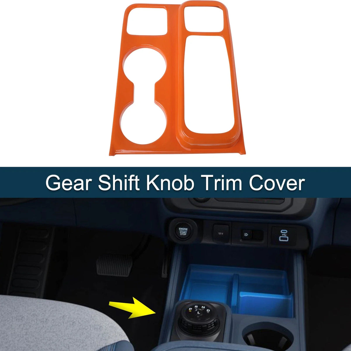 ABS Gear Shift Knob Decal Sticker for Ford Maverick (2022–2023) Red