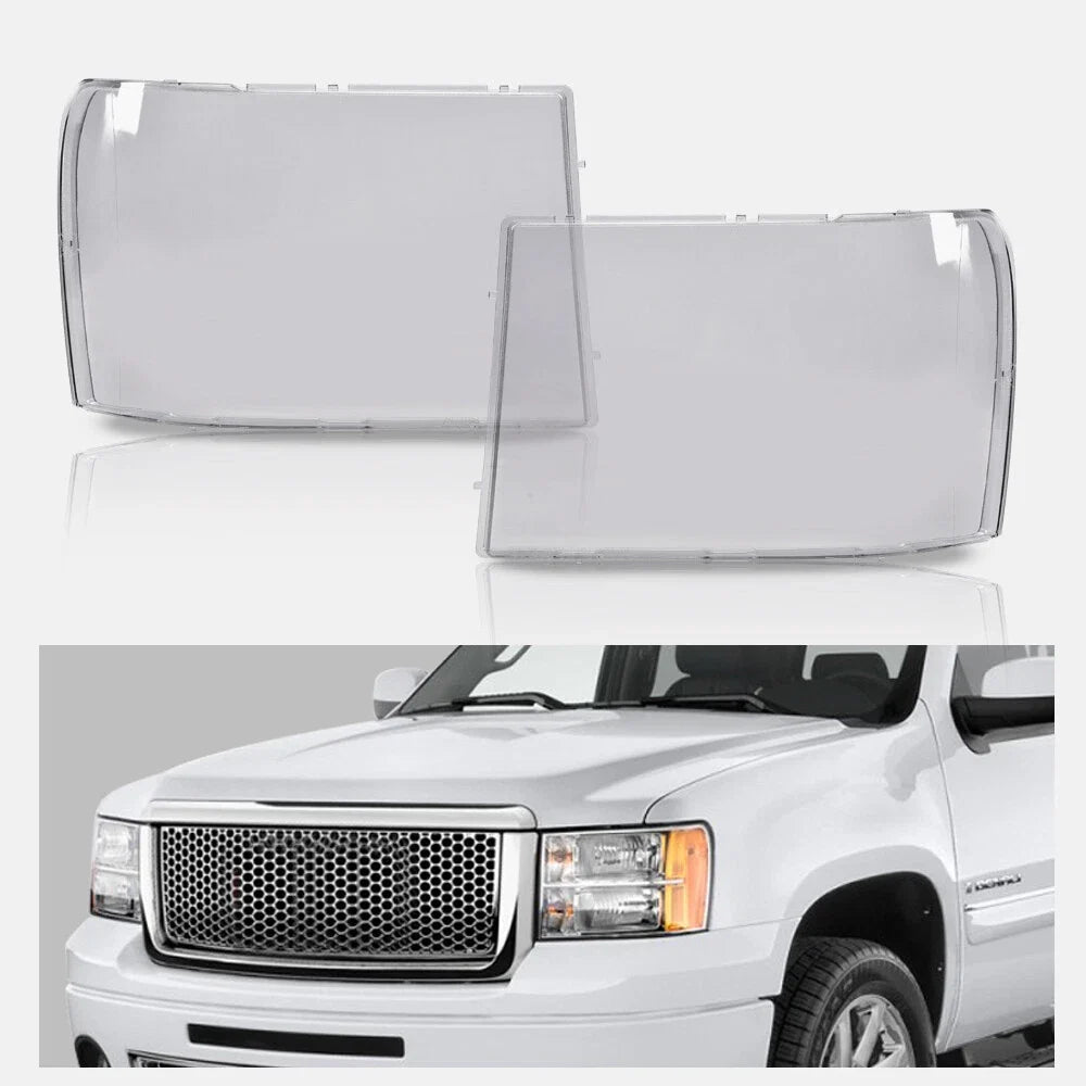 Headlight Replacement Lens for GMC Sierra 1500 2500HD 3500HD (2007–2013)