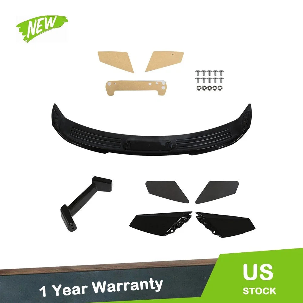 Glossy Black Rear Wing Spoiler Set for 2015–2020 Ford Mustang