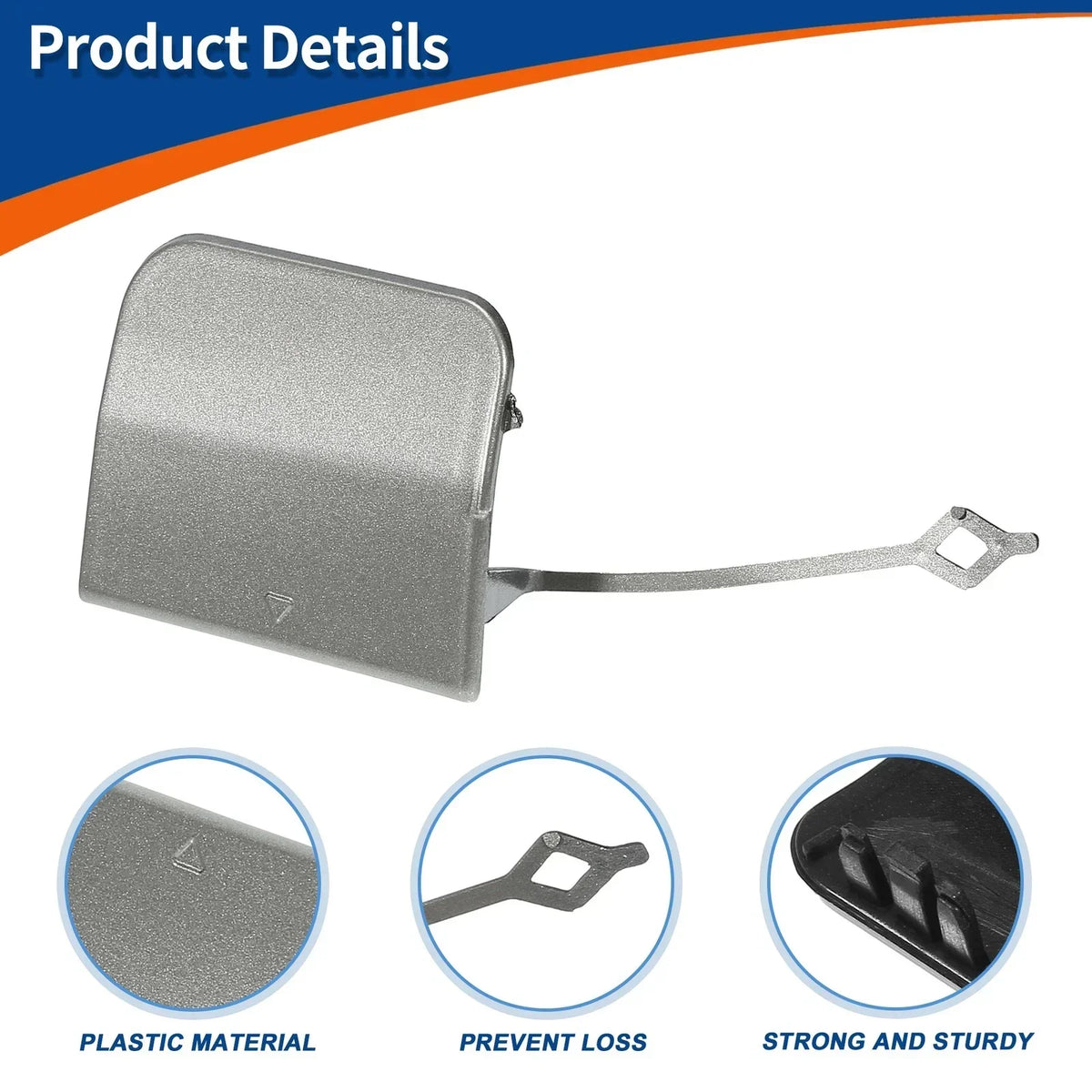 Rear Tow Hook Cover - Silver Finish for Mercedes-Benz (2017-2023)