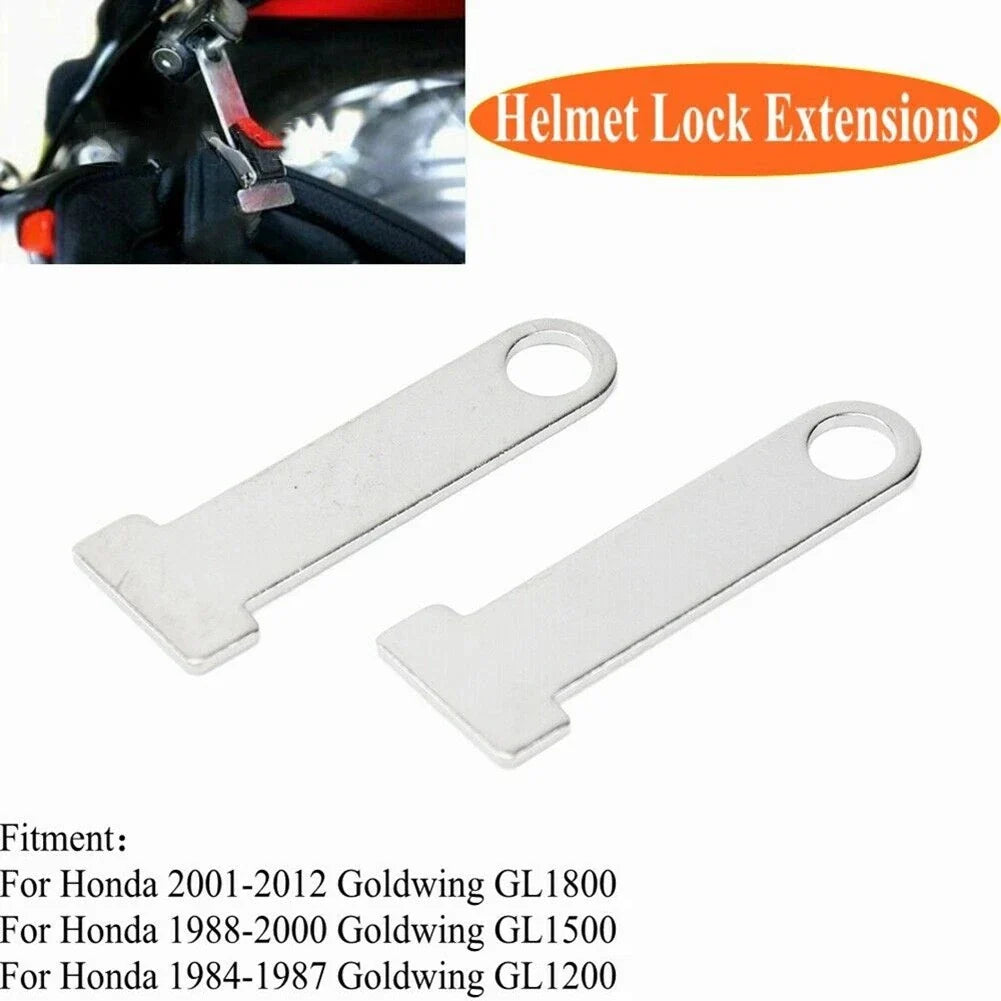 Stainless Steel D-Ring Lock Extensions for Helmet (1 Pair) - 3.5" 1/4