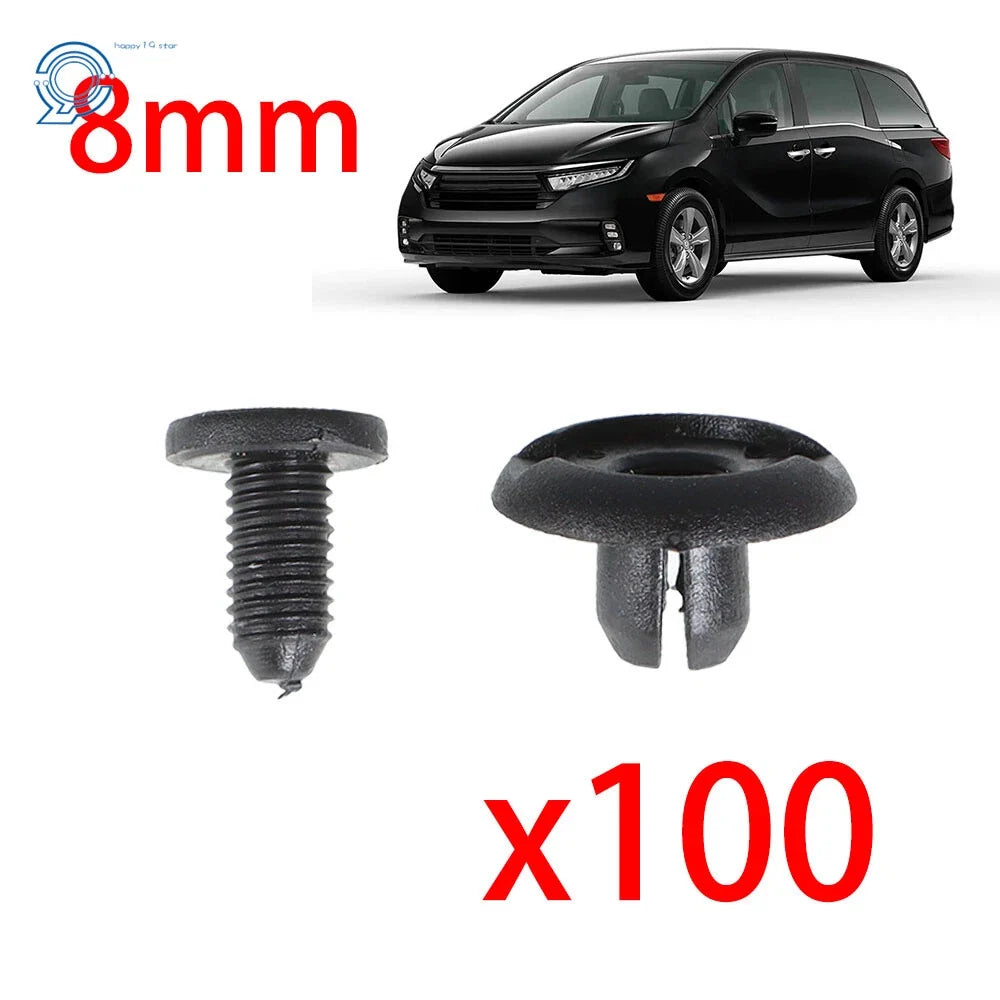 100 Pieces Bumper Fender Clips for Honda Acura (Various Years)