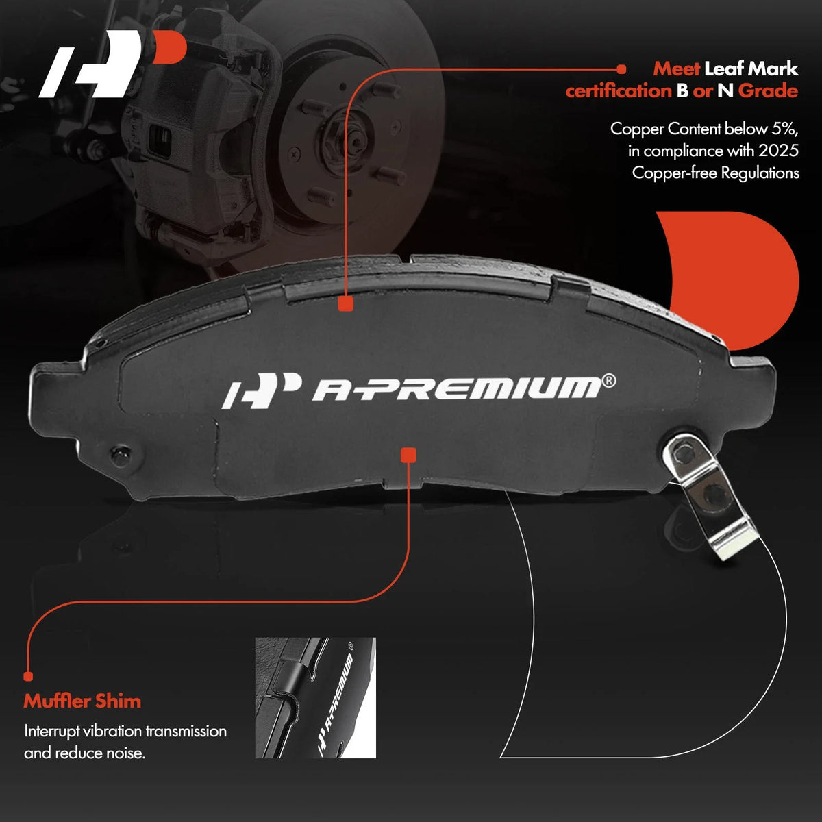 Front Brake Pads and Rotor Set for Nissan Frontier