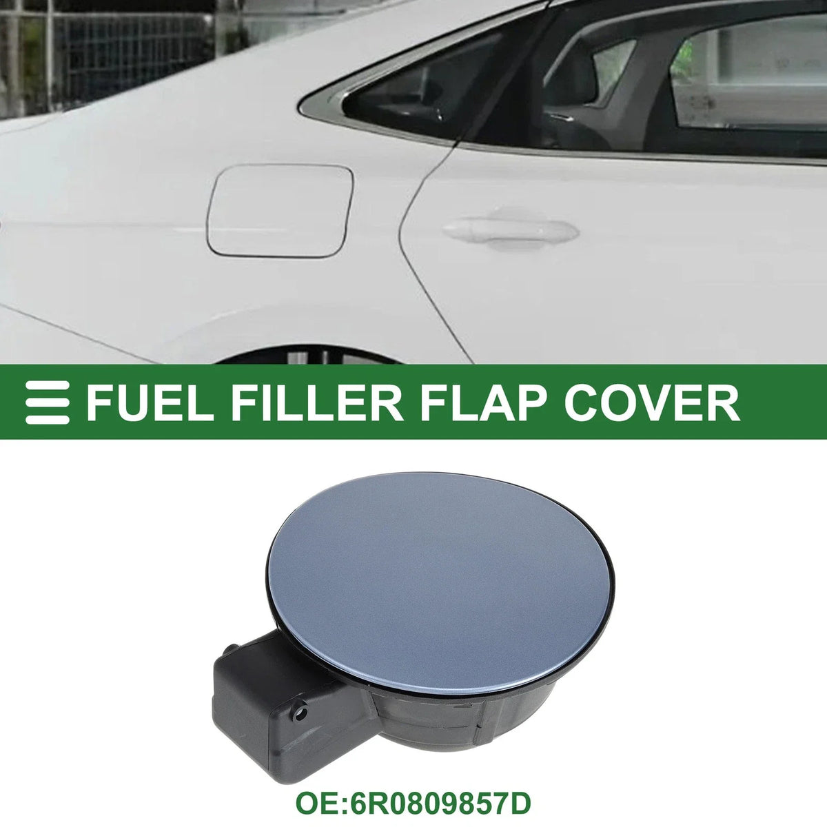 Fuel Tank Door Cap for Volkswagen Polo (2011–2018) Dark Gray