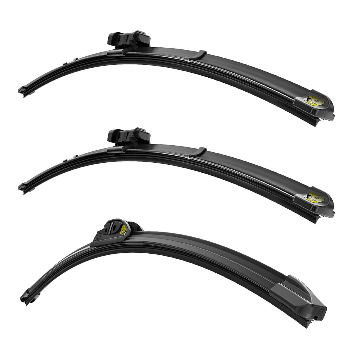 3pc Wiper Blade Kit for Valeo Ultimate Beam (Front 19", Rear 22")