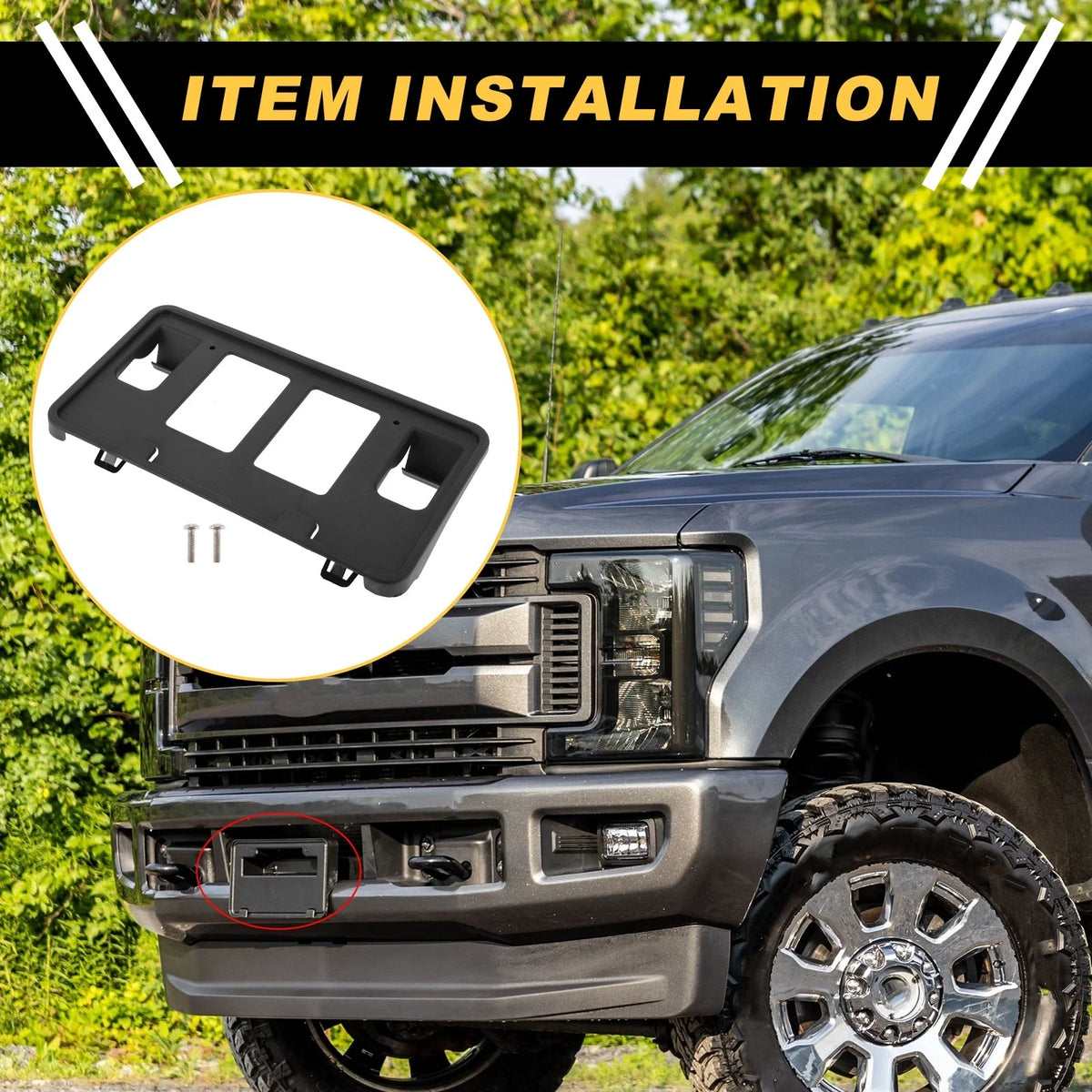 Front Bumper License Plate Bracket Holder for Ford F-150 (2006–2008)