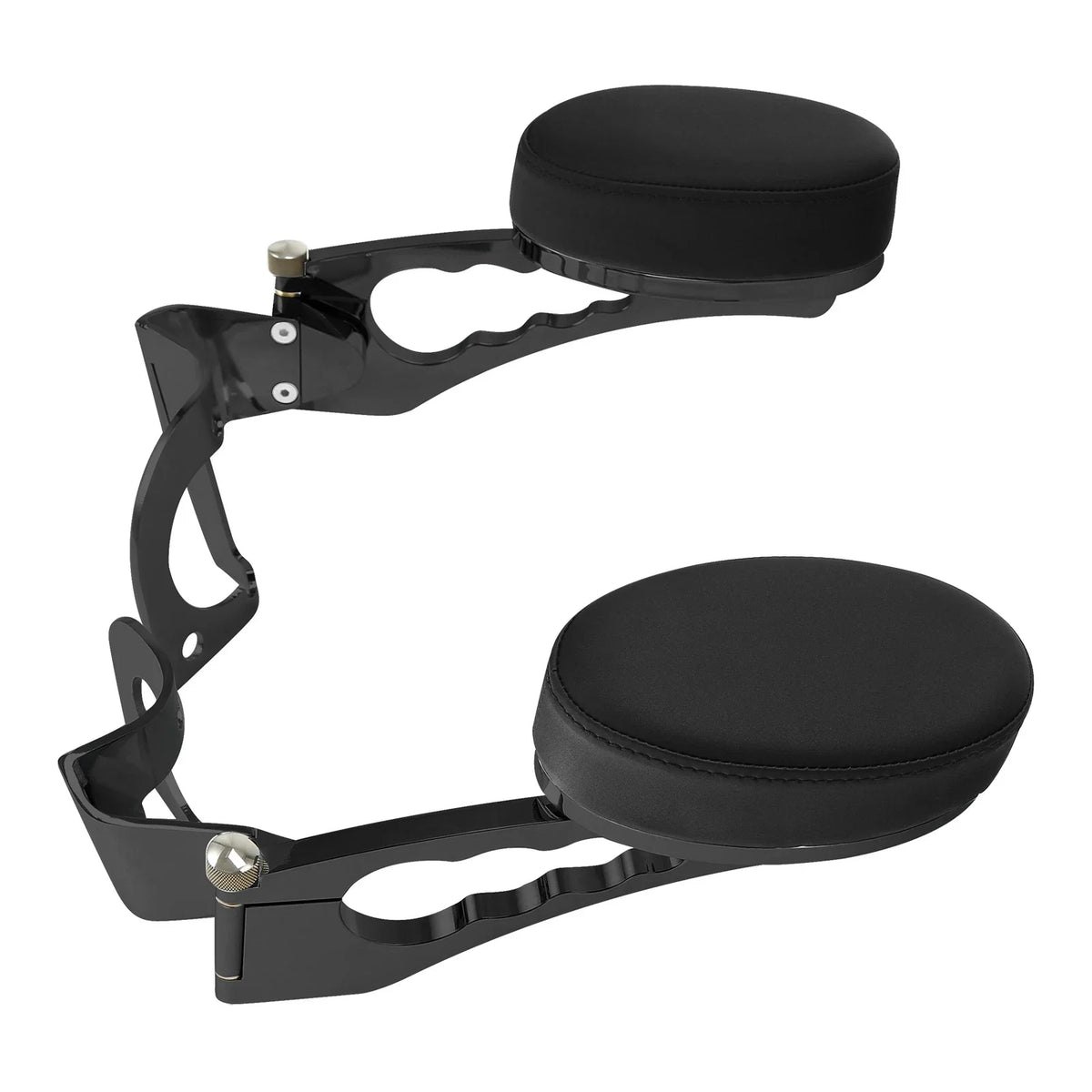 Passenger Armrests Adjustable Black for Harley Street Glide 2014 and Up