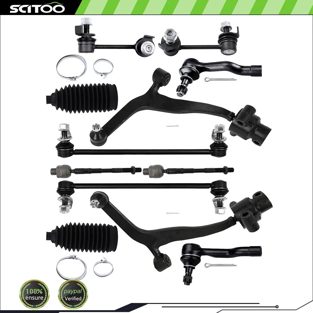 12Pcs Ball Joint, Tie Rod End & Sway Bar for Infiniti FX35 (03-08)