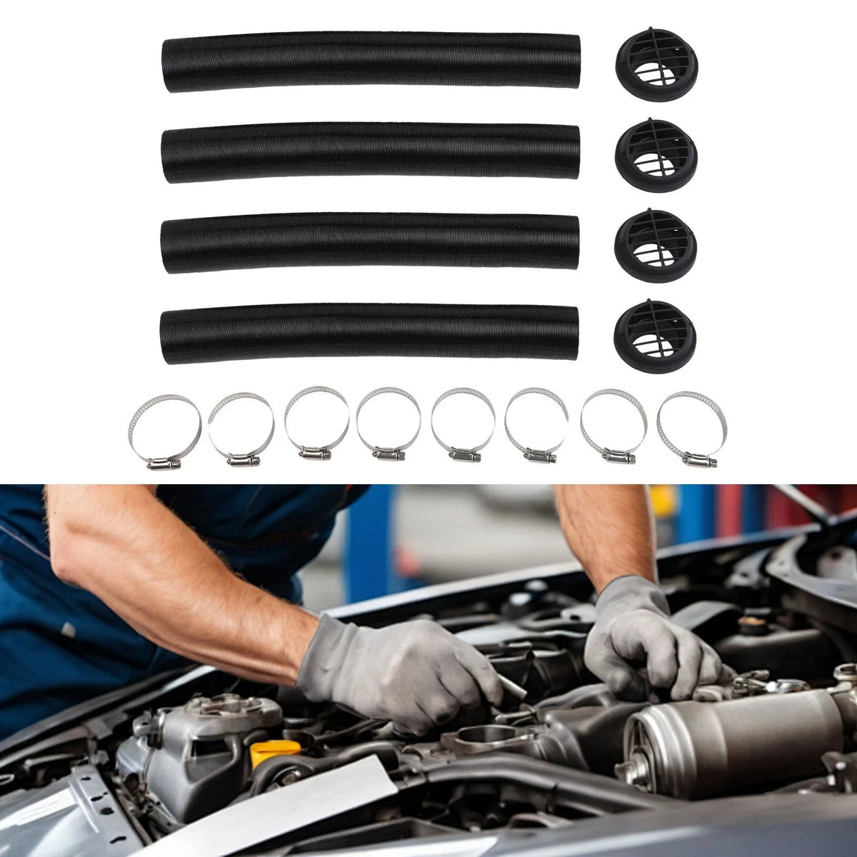 Diesel Heater Ducting Kit - 16pcs 42mm for Various Applications