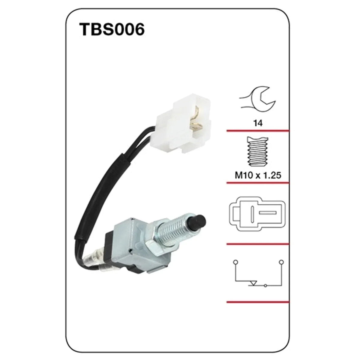 Brake Stop Light Switch YH50–YH73 for Dyna RH42 (1977–1989)