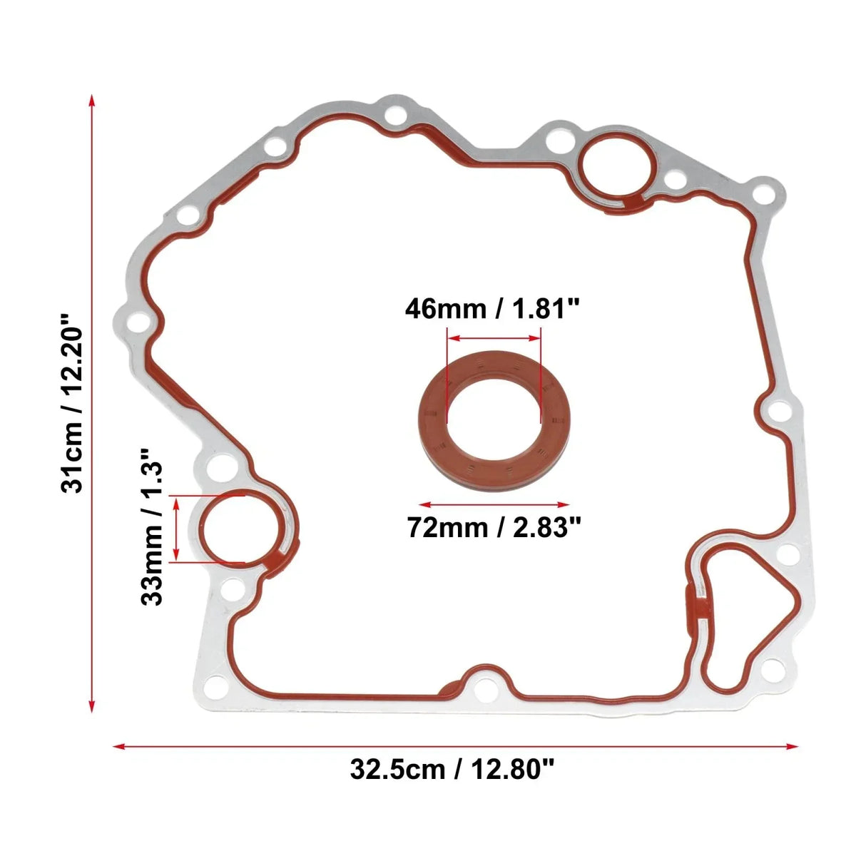 Engine Timing Cover Gasket Set for 3.4L 4.7L (2000-2004) Chrysler Dodge